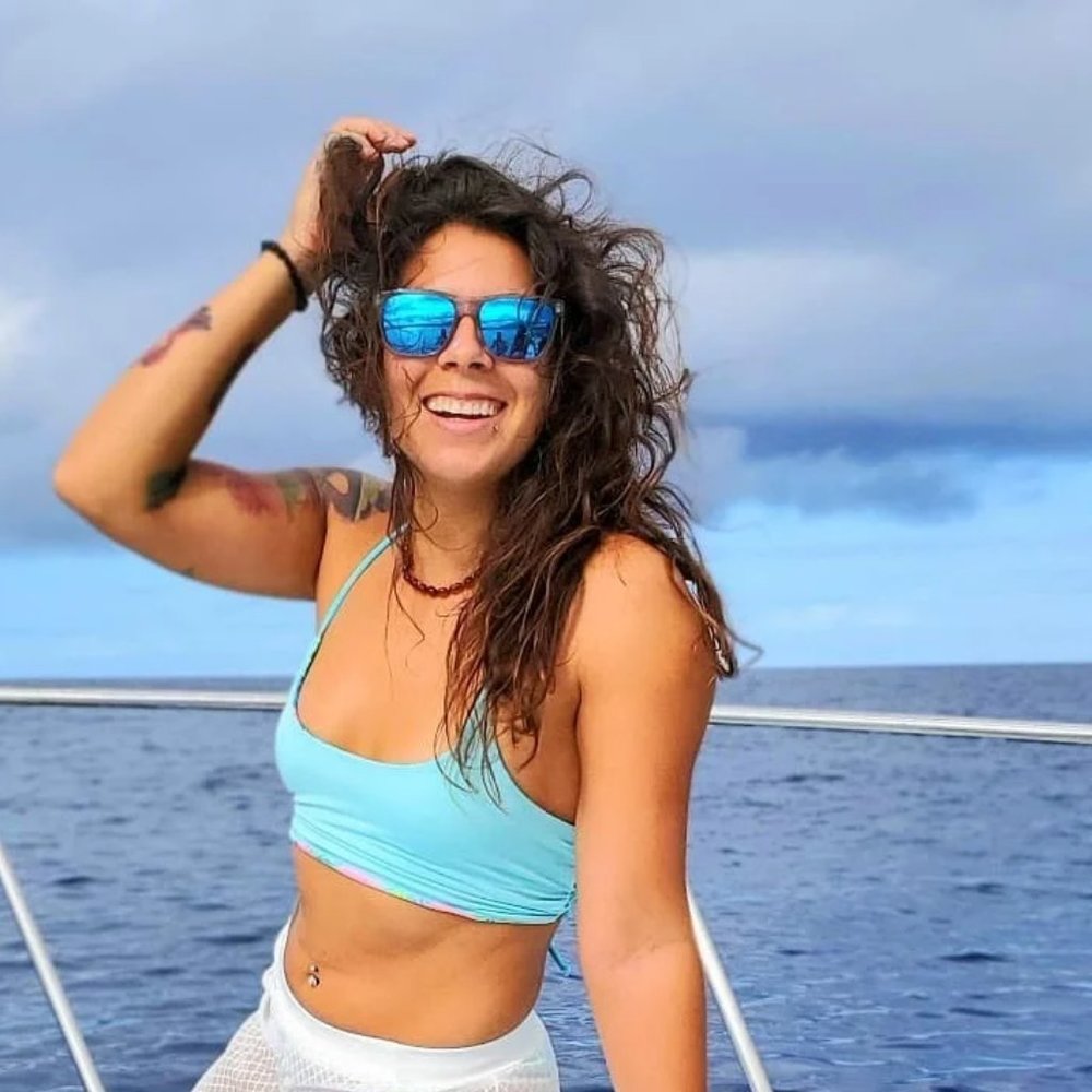 Maui Jim POKOWAI ARCH Sunglasses in Translucent Matte Grey w/ Blue Hawaii Lens